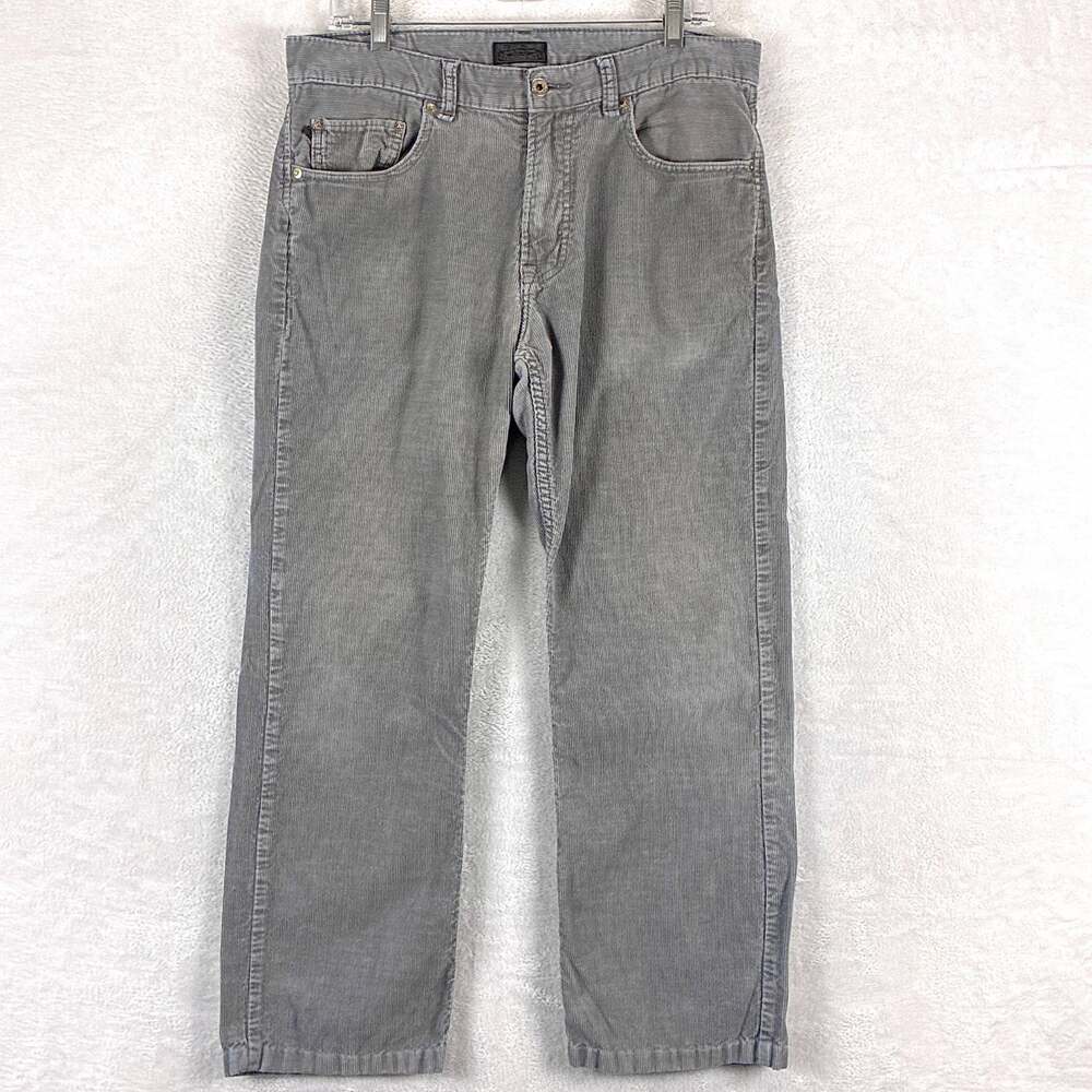 Vintage Polo Jeans Co Ralph Lauren Pants Mens 33x32 (34x28) Gray Corduroy Preppy